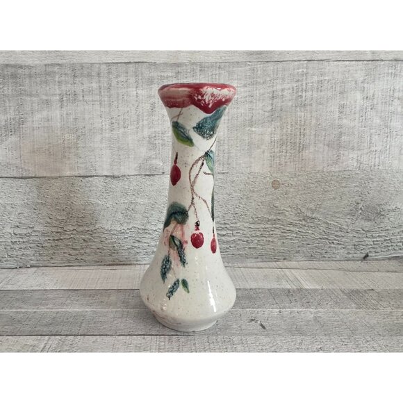 Kylemore Handcrafted Pottery Vase With Cherry Blossom Design - Picture 1 of 8